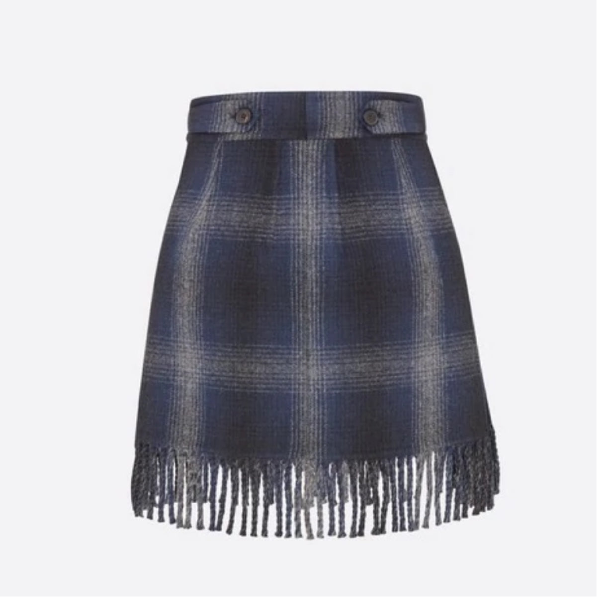 Christian Dior Plaid Fringe Skirt