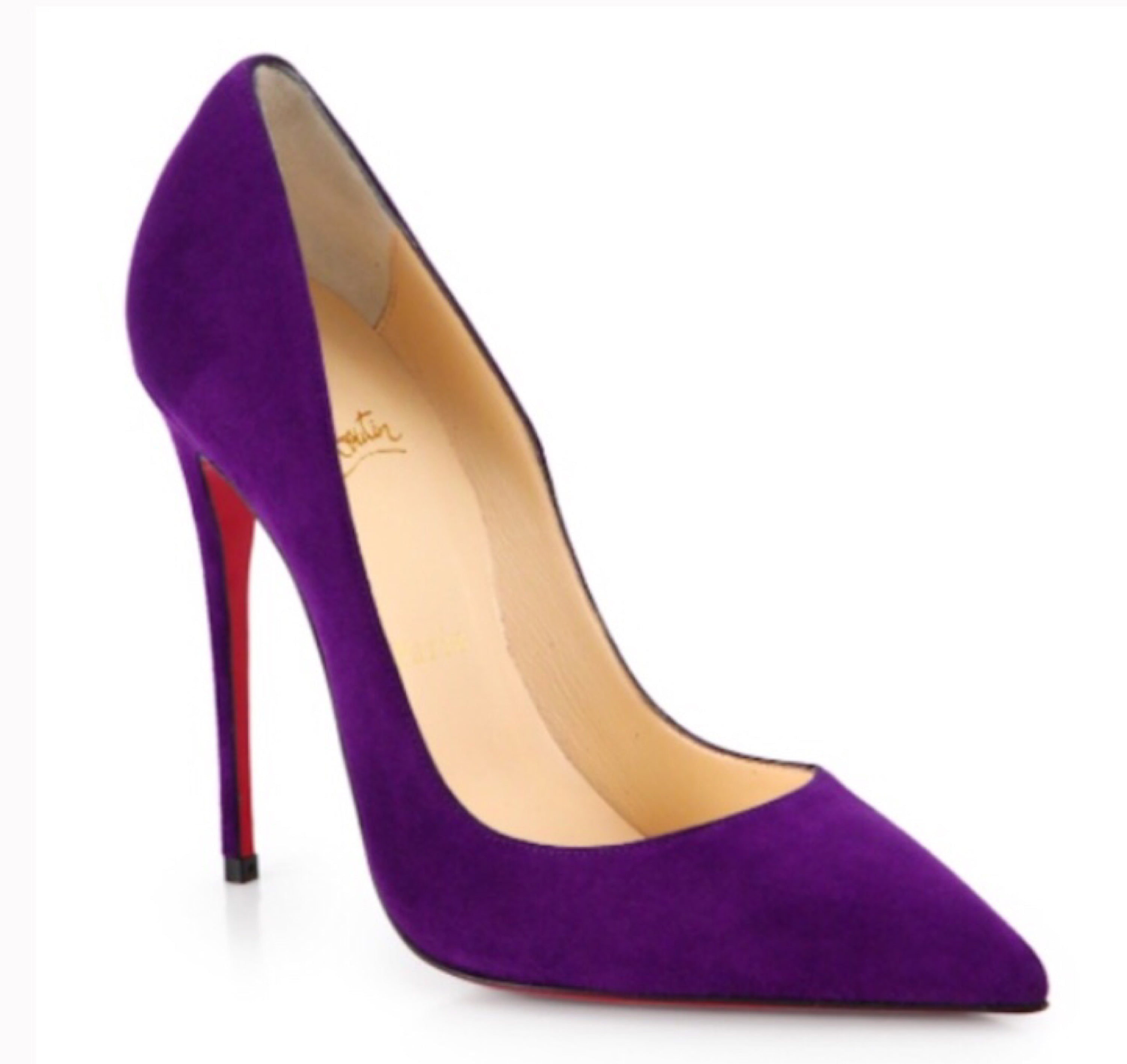 Christian Louboutin 36 Purple Suede So Kate Red Bottom Heels 1CL330 –  Bagriculture