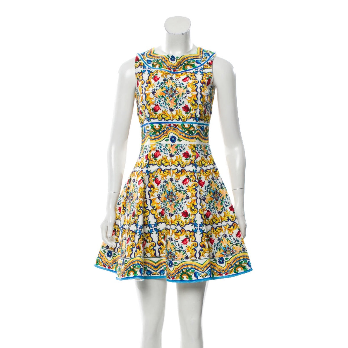 Dolce&Gabbana mini dress with majolica print