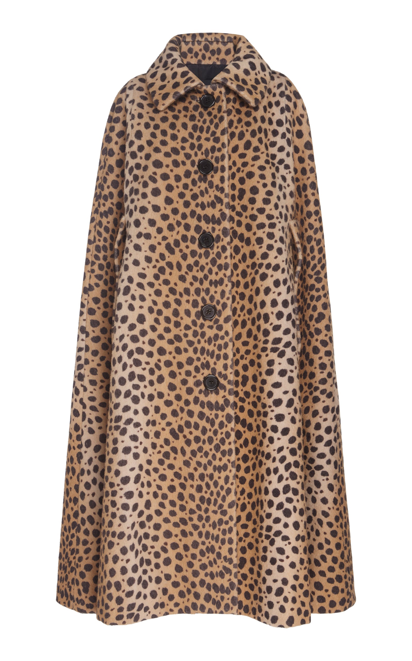 Leopard print cheap cape coat