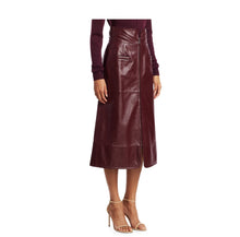 Load image into Gallery viewer, Sea Lidia A-Line Leather Skirt
