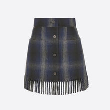 Load image into Gallery viewer, Christian Dior Plaid Fringe Skirt
