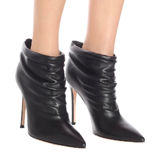 Gianvito Rossi Cyril Ruched Booties - Tulerie
