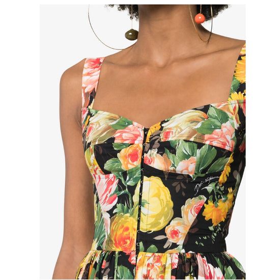 Dolce & Gabbana Floral Midi Dress - Tulerie