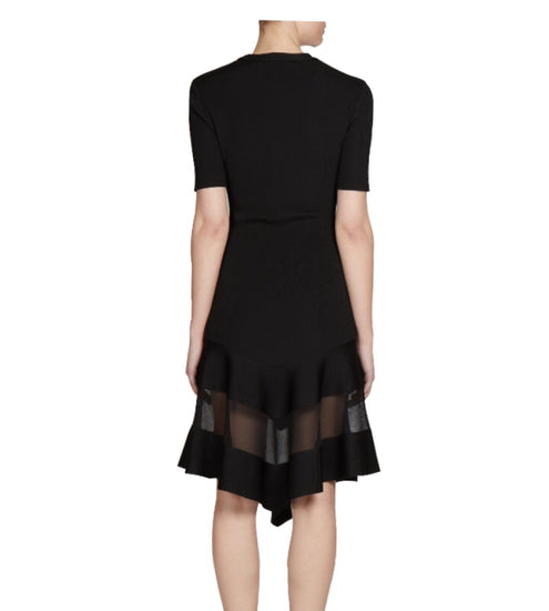 Givenchy Ribbed Knit Ruffle Hem Dress - Tulerie