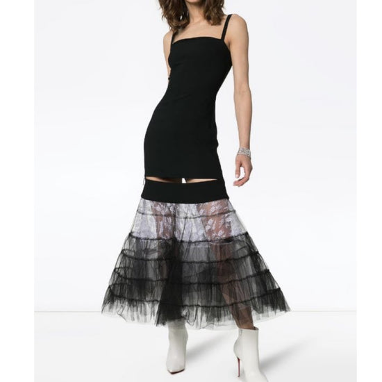 Christopher Kane Tulle And Lace Hem Maxi Dress - Tulerie