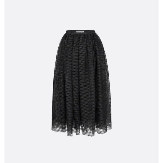 Christian Dior Raffia Mesh Midi Skirt - Tulerie