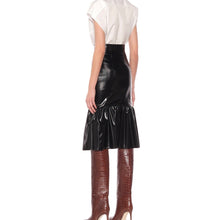 Load image into Gallery viewer, Miu Miu Faux Leather Midi Skirt - Tulerie

