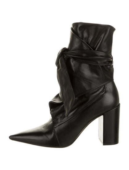 Christian Dior Leather Ankle Tie Boots - Tulerie