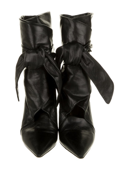 Christian Dior Leather Ankle Tie Boots - Tulerie