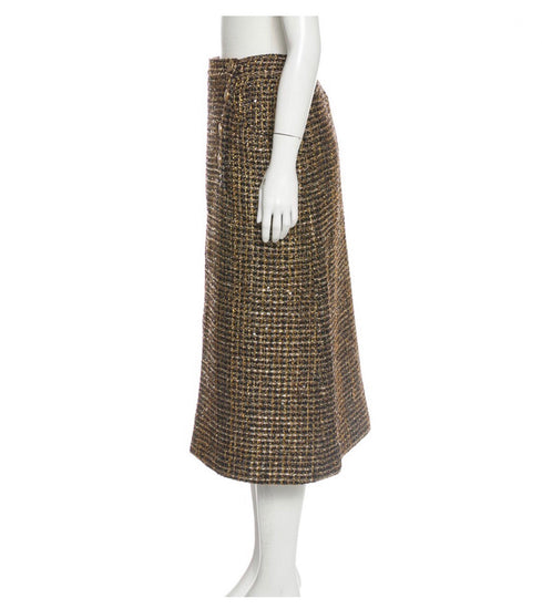 Chanel Metallic Tweed Skirt - Tulerie