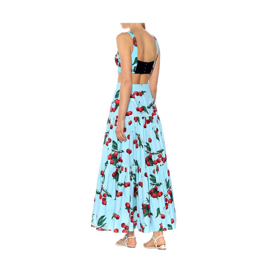 Dolce & Gabbana Cherry Print Maxi Skirt - Tulerie