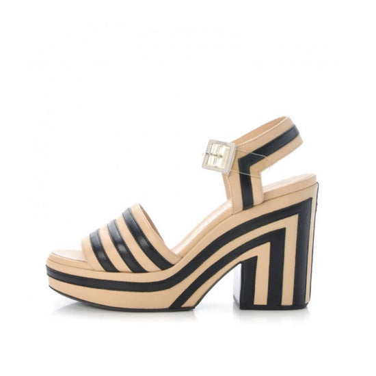Chanel Striped Platform Sandals - Tulerie