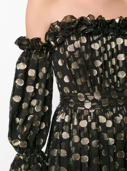 Dolce & Gabbana Polka Dot Ruffle Dress - Tulerie
