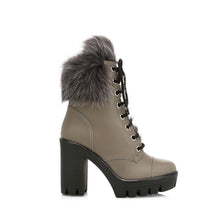 Load image into Gallery viewer, Giuseppe Zanotti Moyra Shearling Lined Combat Boots - Tulerie
