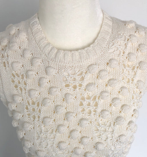 Chanel Ivory Knit Knot Dress - Tulerie