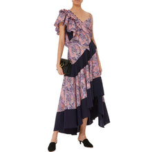 Load image into Gallery viewer, Loewe Asymmetrical Ruffle Paisley Print Cotton Maxi - Tulerie
