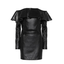 Load image into Gallery viewer, Saint Laurent Leather Off Shoulder Dress - Tulerie
