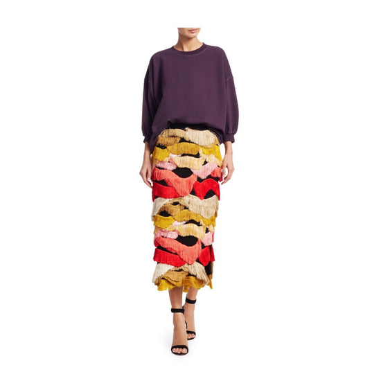 Rachel Comey Caposhi Fringe Midi Skirt - Tulerie