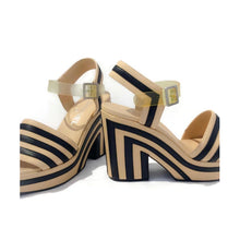 Load image into Gallery viewer, Chanel Striped Platform Sandals - Tulerie
