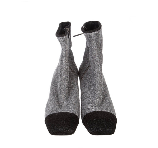 Chanel Glitter Ankle Boots - Tulerie