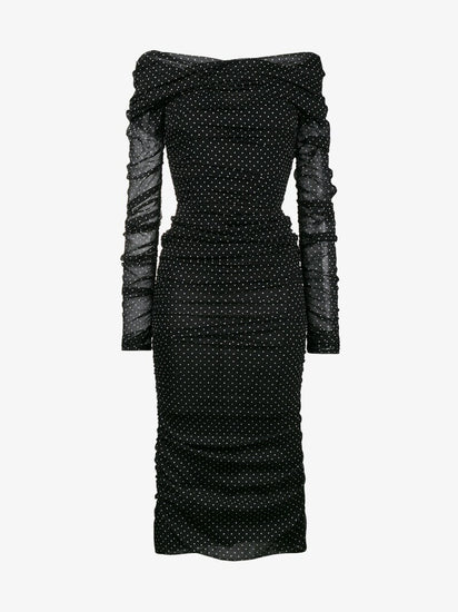 Dolce & Gabbana Off The Shoulder Ruched Dress - Tulerie
