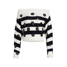 Load image into Gallery viewer, Monse Dot Off Shoulder Sweater - Tulerie
