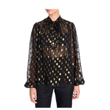Load image into Gallery viewer, Dolce &amp; Gabbana Polka Dot Tie-neck Blouse - Tulerie
