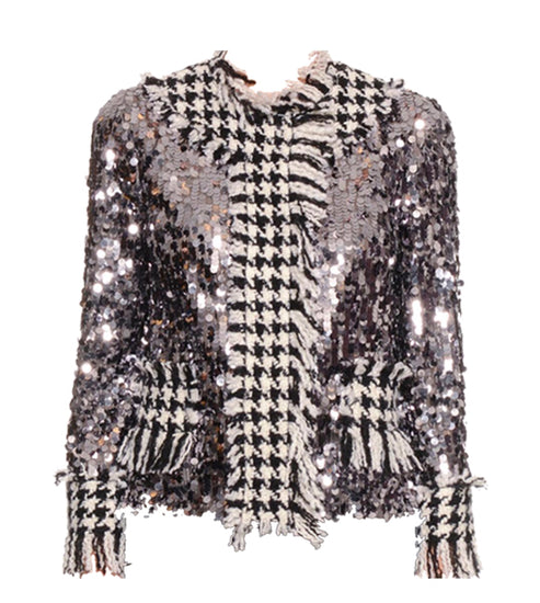 Dolce & Gabbana Paillette Sequin Tweed Jacket - Tulerie