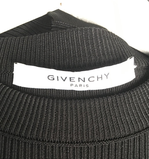 Givenchy Ribbed Knit Ruffle Hem Dress - Tulerie