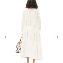 Load image into Gallery viewer, Loewe Paula Strip Dress Sequins White Ash - Tulerie
