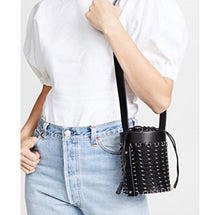 Load image into Gallery viewer, Paco Rabanne Mini Chain Link Leather Bucket Bag
