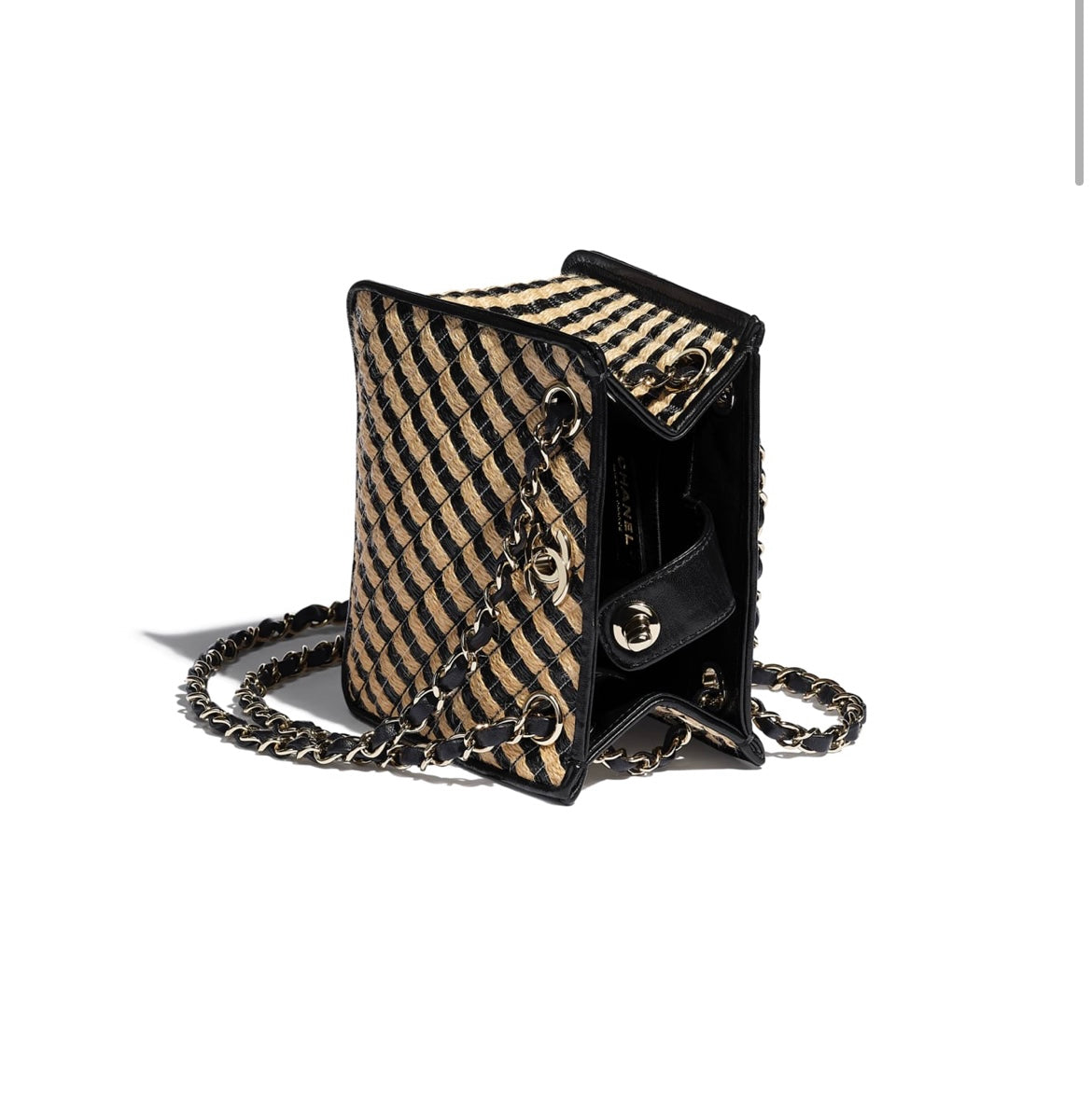 Chanel 2021 Pearl Handle Drawstring Bag - Black Bucket Bags