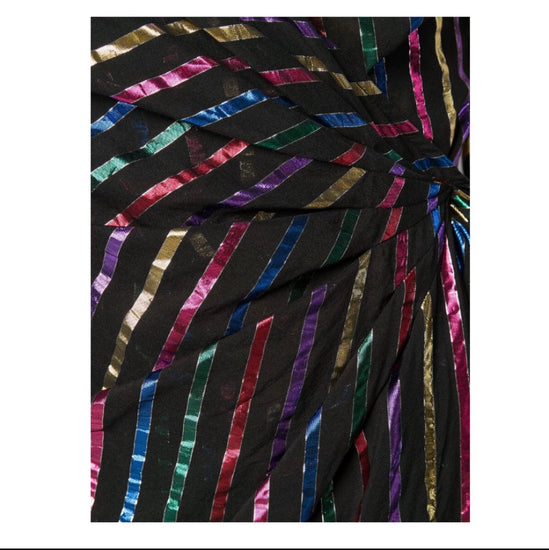 Attico Metallic Striped Dress - Tulerie