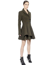 Load image into Gallery viewer, Alexander McQueen Army Green Coat - Tulerie
