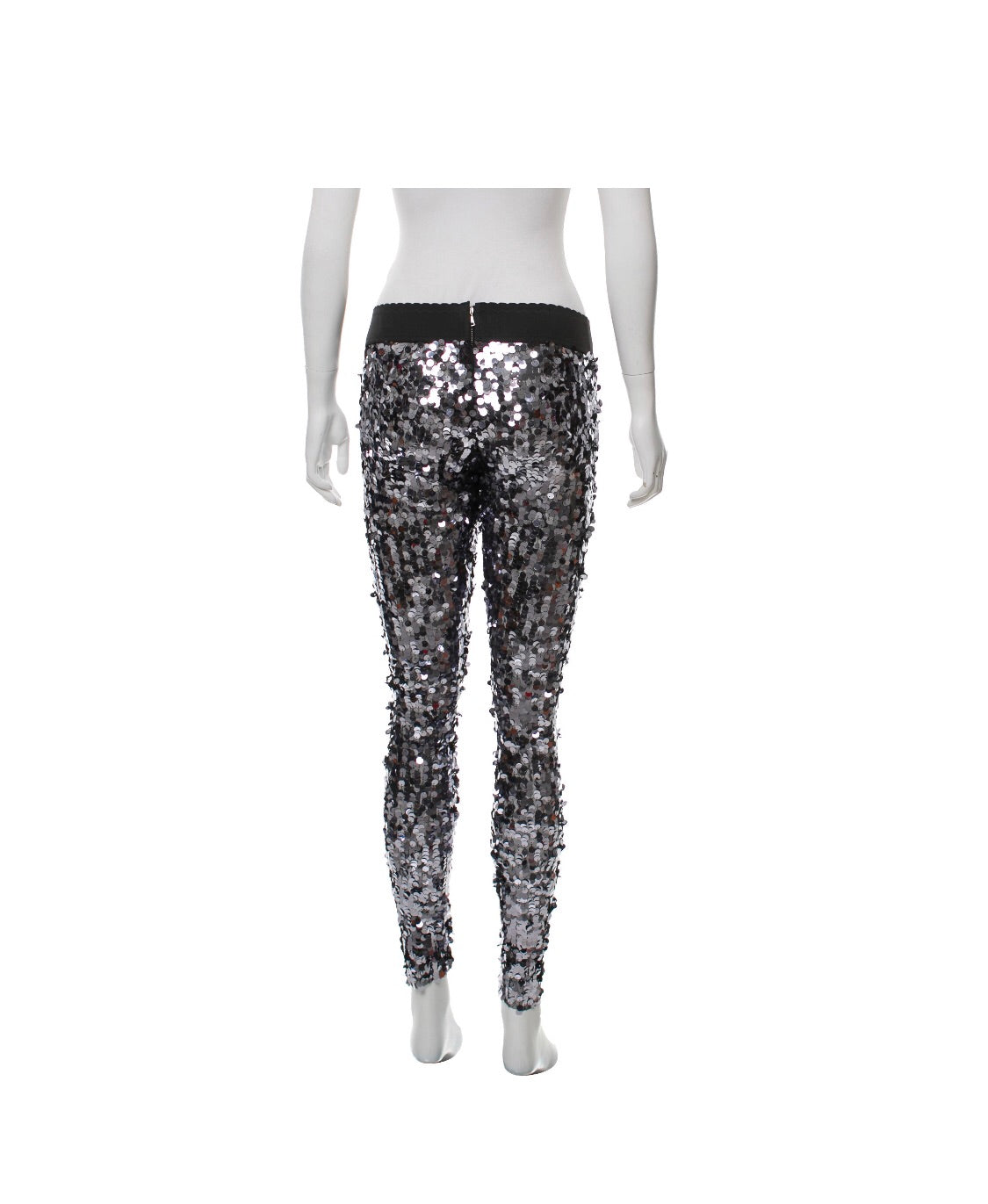 Dolce and Gabbana Silver Sequin Paillette Embellished Leggings M Dolce &  Gabbana | The Luxury Closet