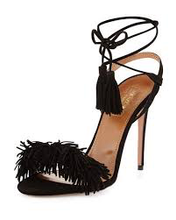 Load image into Gallery viewer, Aquazzura Wild Thing Suede Sandals - Tulerie
