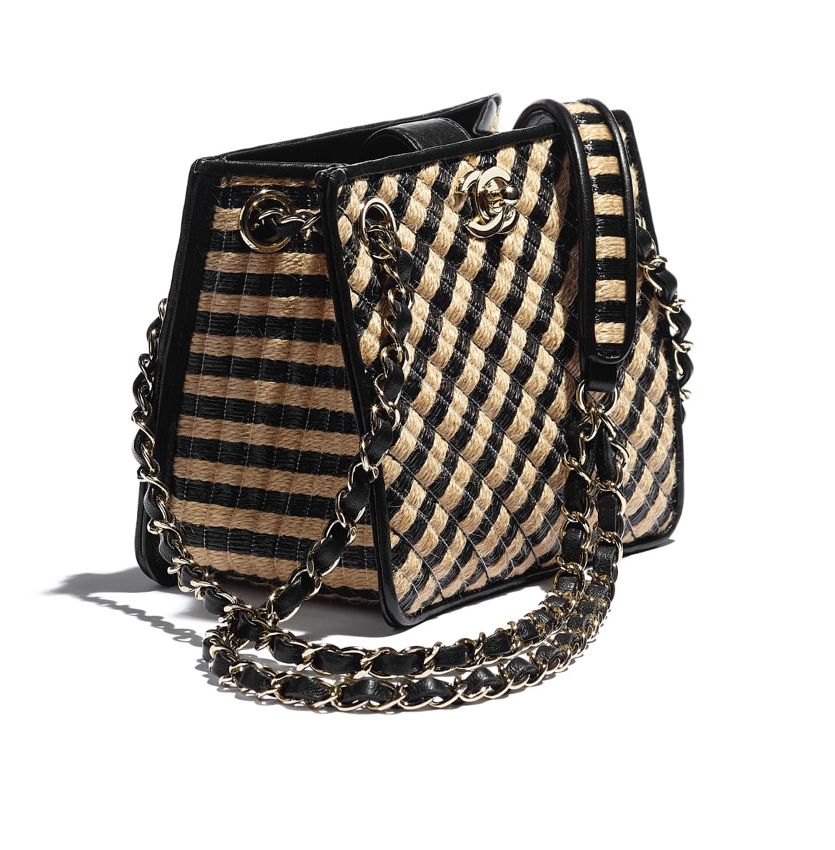Chanel Raffia Drawstring Bag