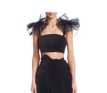 Load image into Gallery viewer, Rosie Assoulin Tulle Velvet Shoulder Bralette

