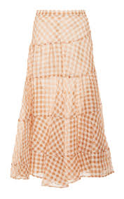 Isa Arfen Asymmetrical Gingham Skirt - Tulerie