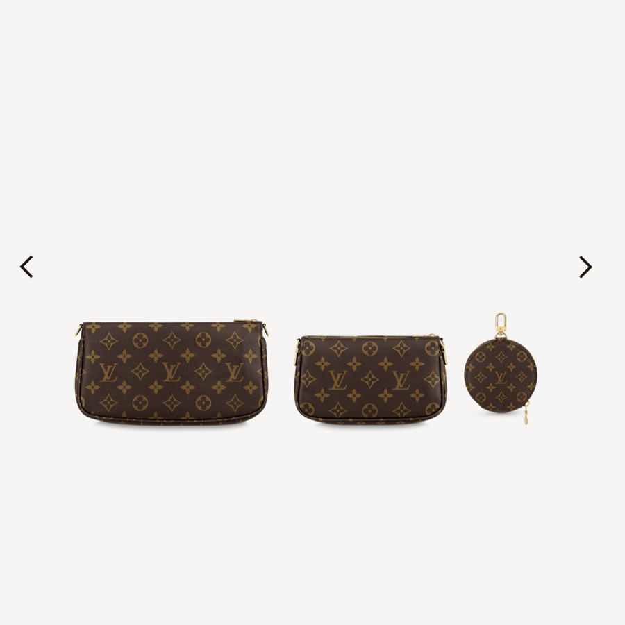 Louis Vuitton Kaki Nylon Multi Pochette Accessories Strap and Round Coin  Purse - Yoogi's Closet