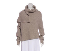 Load image into Gallery viewer, Celine Wool Blend Asymmetrical Sweater - Tulerie
