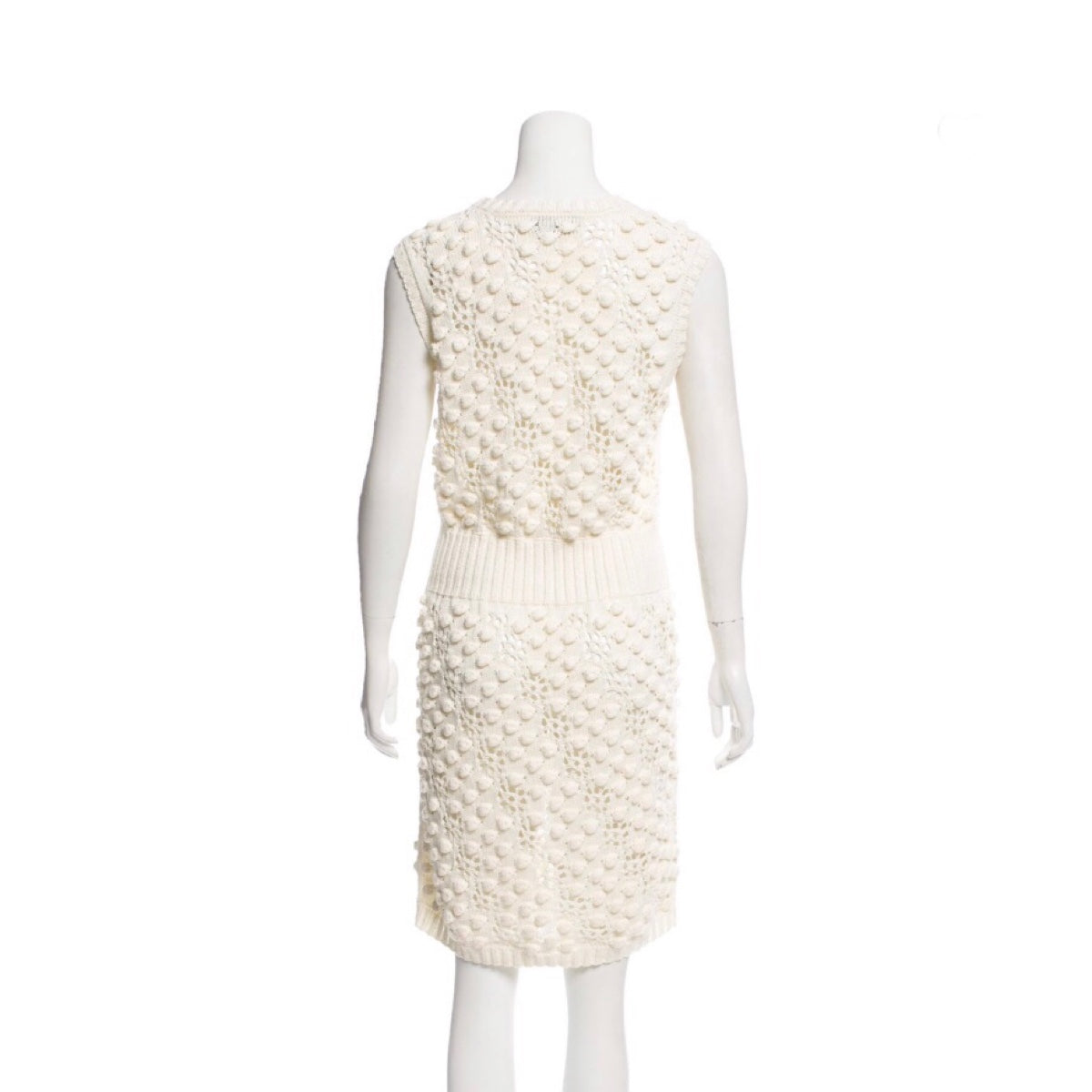 Natalia Snow Chanel Ivory Knit Knot Dress
