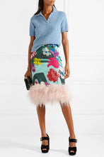 Load image into Gallery viewer, Prada Feathered Satin Skirt
