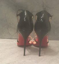 Load image into Gallery viewer, Christian Louboutin Patent Leather &#39;Gwynitta 100&#39; Stiletto Sandals - Tulerie
