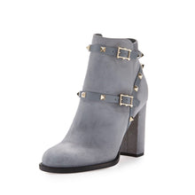 Load image into Gallery viewer, Valentino Suede Rockstud Booties - Tulerie
