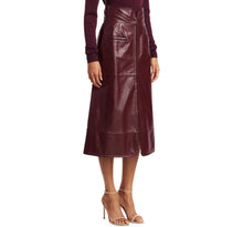 Load image into Gallery viewer, Sea Lidia A-line Leather Skirt

