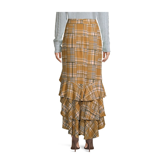 PatBo Plaid Ruffle Mini Skirt - Tulerie