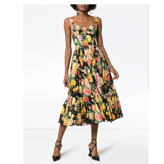 Dolce & Gabbana Floral Midi Dress - Tulerie