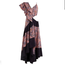 Load image into Gallery viewer, Loewe Asymmetrical Ruffle Paisley Print Cotton Maxi - Tulerie
